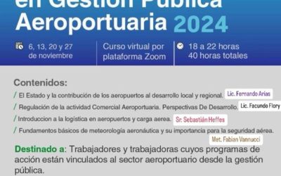 ✈ CURSO DE ACTUALIZACION EN GESTION PUBLICA AEROPORTUARIA 2024